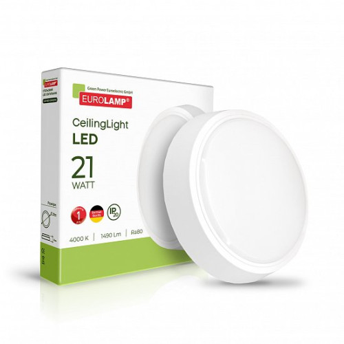 LED Світильник круглий накладний 21W-4000K EUROLAMP