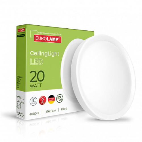 LED Світильник круглий накладний Easy click 20W-4000K EUROLAMP