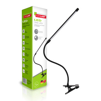 EUROLAMP LED Світильник настільний на прищіпці 5W 6500K чорний