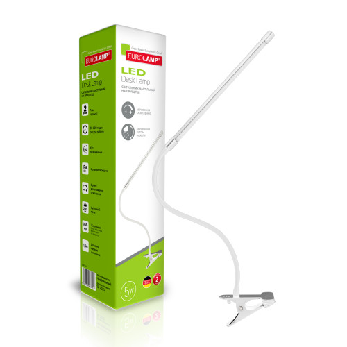 EUROLAMP LED Світильник настільний на прищіпці 5W 6500K білий