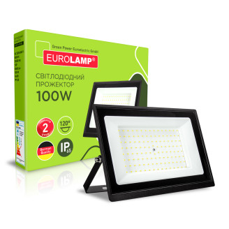 Світлодіодний EUROLAMP LED SMD Прожектор чорний з радіатором 100W 6500K