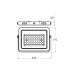 EUROLAMP SMD LED прожектор чорний з радіатором 50W 6500K