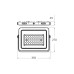 EUROLAMP SMD LED прожектор чорний з радіатором 200W 6500K