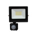 EUROLAMP LED Прожектор чорний з датчиком руху 30W 6500K