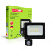 EUROLAMP LED Прожектор чорний з датчиком руху 50W 6500K