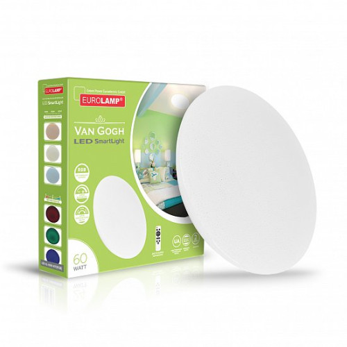 LED Світильник EUROLAMP з пультом керування Van Gogh 60W RGB 3000-6500K
