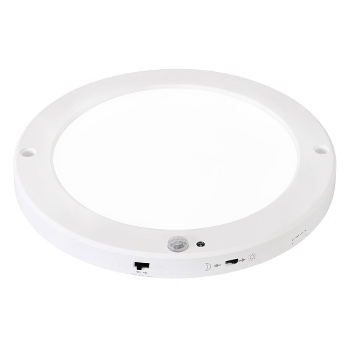 Світильник накладн./врізн. LED 18W 3ССТ 1530Lm з дат. руху 100-265V d-220*h23мм білий кругл./1/20 MARTHA PRO-18