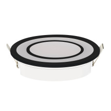 Світильник вбудований LED 12W 4200K 1000Lm 170-265V d-145мм чорний кругл./1/20 CARTER-12