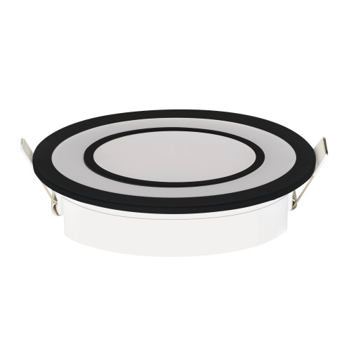 Світильник вбудований LED 12W 4200K 1000Lm 170-265V d-145мм чорний кругл./1/20 CARTER-12