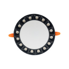 Світильник вбудований LED 5W 3000K-6500К 298Lm 165-265V d-100мм ЧОРНИЙ кругл.з рух кріп./1/50 HARLEY-5