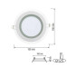 Світильник вбудований LED 12W 4200K 744Lm 165-260V d-160мм білий кругл. CLARA-12