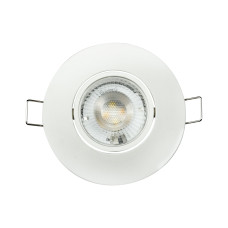 Світильник вбудований LED 5W 3000К-4500К-6000K 450Lm 170-265V d-85мм білий кругл./1/100 NORA PRO-5