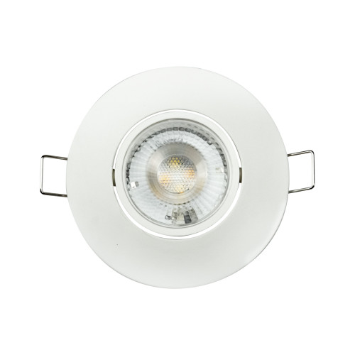 Світильник вбудований LED 5W 3000К-4500К-6000K 450Lm 170-265V d-85мм білий кругл./1/100 NORA PRO-5