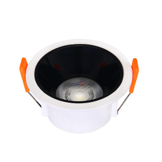 Світильник вбудований LED 6W 6400K 480Lm 220-240V d-90мм білий+чорний кругл./1/100 AMARA-6