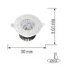 Світильник вбудований LED IP65 6W 4200K 410Lm 100-240V d-90мм білий кругл. GABRIEL