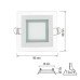 Світильник вбудований LED 6W 4200K 480Lm 165-260V 96мм білий квадратн. MARIA-6