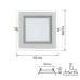 Світильник вбудований LED 12W 4200K 744Lm 165-260V 160мм білий квадратн. MARIA-12