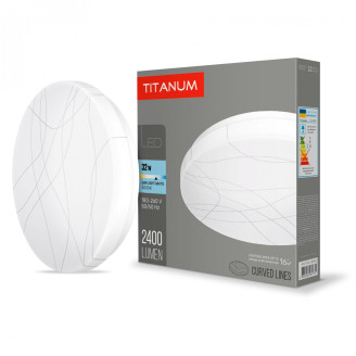 LED світильник настінно-стельовий TITANUM 32W 5000K Криві лінії