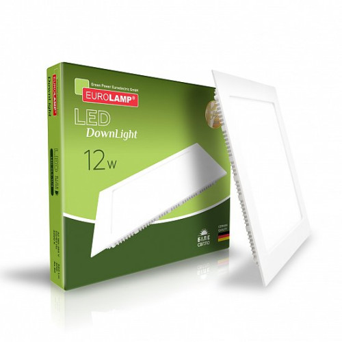 LED Світильник квадратний врізний 12W-4000K EUROLAMP