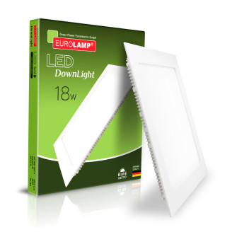 LED Світильник квадратний врізний 18W-4000K EUROLAMP