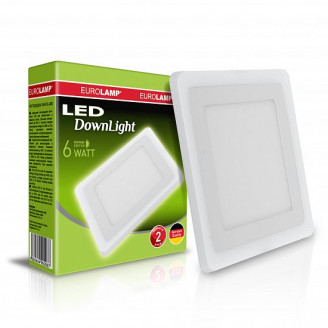 Світлодіодний EUROLAMP LED Світильник квадратний точковий 6W 4000K(white)