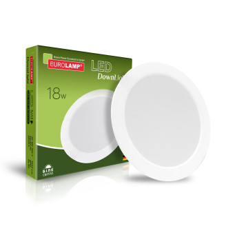 LED Світильник круглий врізний 18W-4000K EUROLAMP