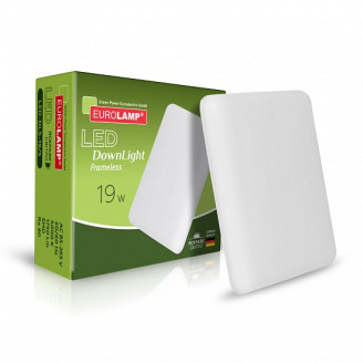 Світлодіодний EUROLAMP LED Світильник квадратний Frameless Downlight 19W 5000K