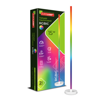 LED Торшер підлоговий 15W RGB DC12V білий EUROLAMP