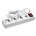 EUROELECTRIC Мережевий фільтр-подовжувач Х3, 10А, 2М з USB, Type-А*2