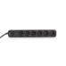 Мережевий подовжувач VIDEX ONCORD з/з 6п 3м (3x1.5мм) з кнопкою Black