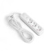 Мережевий подовжувач VIDEX ONCORD з/з 3п 3м (3x1.5мм) з кнопкою White