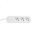 Мережевий подовжувач VIDEX ONCORD з/з 3п 3м (3x1.5мм) з кнопкою White