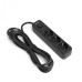 Мережевий подовжувач VIDEX ONCORD з/з 3п 3м (3x1.5мм) з кнопкою Black