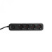 Мережевий подовжувач VIDEX ONCORD з/з 4п 3м (3x1.5мм) з кнопкою Black