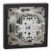 Вимикач зі ступенем захисту IP44, Антрацит, Asfora, EPH0100271